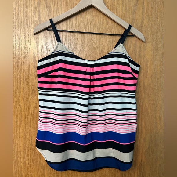 Jessica Simpson tank top multicolor stripes flowy size Small striped pink white - Picture 6 of 16